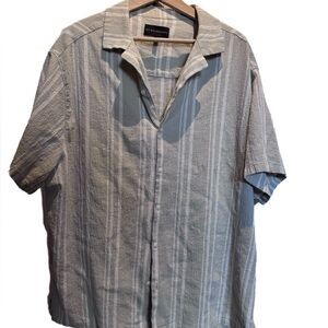 Men's Striped light green Shirt not gray